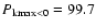 $P_{\rm kmax<0}=99.7$