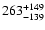 $\rm 263^{+149}_{-139}$