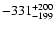$\rm -331^{+200}_{-199}$