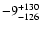 $\rm -9^{+130}_{-126}$
