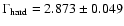 $\Gamma_{\rm hard} = 2.873 \pm 0.049$