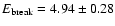 $E_{\rm break} = 4.94 \pm 0.28$