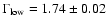 $\Gamma_{\rm low} = 1.74\pm0.02$