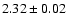 $2.32 \pm 0.02$