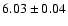 $ 6.03 \pm 0.04 $
