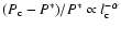 $(P_{\rm c} - P^*)/P^* \propto l_{\rm c}^{- \alpha}$