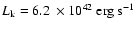 $L_{\rm k} = 6.2~\times 10^{42}~ {\rm erg ~ s}^{-1}$