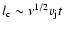 $l_{\rm c} \sim \nu^{1/2} v_{\rm j} t$