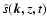 $\hat s(\vec k,z,t)$