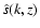 ${\hat s}(k,z)$