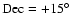 $\rm Dec=+15^{\circ }$