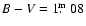 $B-V = 1\hbox{$.\!\!^{\rm m}$ }08$
