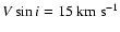 $V \sin i = 15~\rm km~s^{-1}$