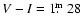 $V-I = 1\hbox{$.\!\!^{\rm m}$ }28$