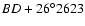 $BD+26^\circ 2623$