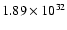 $1.89 \times 10^{32}$