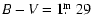 $B-V = 1\hbox{$.\!\!^{\rm m}$ }29$