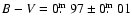 $B-V = 0\hbox{$.\!\!^{\rm m}$ }97
\pm 0\hbox{$.\!\!^{\rm m}$ }01$