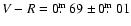 $V-R = 0\hbox{$.\!\!^{\rm m}$ }69 \pm 0\hbox{$.\!\!^{\rm m}$ }01$