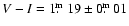 $V-I = 1\hbox{$.\!\!^{\rm m}$ }19 \pm 0\hbox{$.\!\!^{\rm m}$ }01$