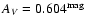 $A_{V}=0.604^{\rm mag}$
