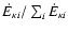 $\dot{E}_{\kappa i}/\sum_{i}\dot{E}_{\kappa i}$