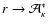 $r \rightarrow {\cal A}^{*}_{\kappa}$