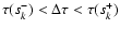$\tau(s_{k}^{-}) < \Delta \tau < \tau(s_{k}^{+})$