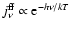 $j_{\nu}^{\rm ff} \propto {\rm e}^{-h \nu/kT}$