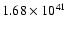 $1.68 \times 10^{41}$