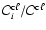 $ {\cal C}_{i}^{{\rm c} \ell}/ {\cal C}^{{\rm c} \ell}$