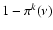 $1-\pi^{k}(\nu)$