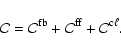 \begin{displaymath}{\cal C} = {\cal C}^{\rm fb} + {\cal C}^{\rm ff} + {\cal C}^{{\rm c} \ell}.
\end{displaymath}