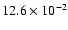 $12.6 \times 10^{-2}$