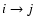 $i \rightarrow j$