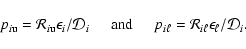 \begin{displaymath}p_{i{\rm u}}={\cal R}_{i{\rm u}}\epsilon_{i}/{\cal D}_{i} \;\...
...;\; p_{i \ell}= {\cal R}_{i \ell}\epsilon_{\ell}/{\cal D}_{i}.
\end{displaymath}