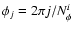 $\phi_j= 2\pi j/N_\phi^i$