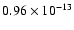 $0.96\times 10^{-13}$