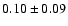 $0.10\pm 0.09$
