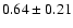 $0.64\pm 0.21$