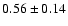$0.56\pm 0.14$