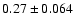 $0.27\pm 0.064 $