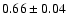 $0.66\pm
0.04$