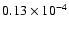 $0.13\times10^{-4}$
