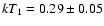$kT_1=0.29\pm0.05$