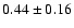$0.44 \pm 0.16$