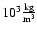 $\rm 10^3 \frac{kg}{m^3}$