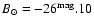$ B_\odot=-26^{\rm mag}.10$