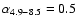 $\alpha_{\rm 4.9 - 8.5}= 0.5$