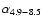 $\alpha _{\rm 4.9 - 8.5}$